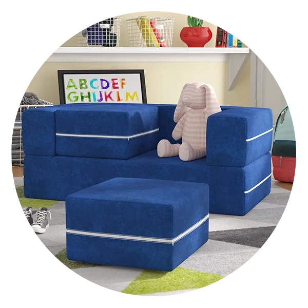 The Whatsit Modular Kid's Couch - Navy