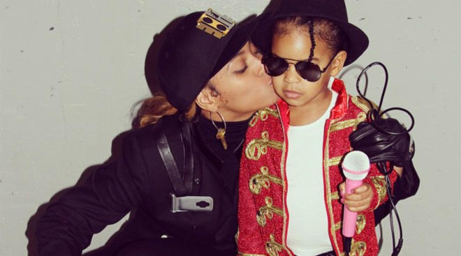 Beyonce and Blue Ivy as Michael Jackson
