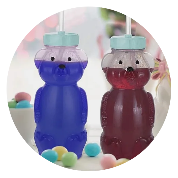 Honey Bear Straw Cups, 2 Pack