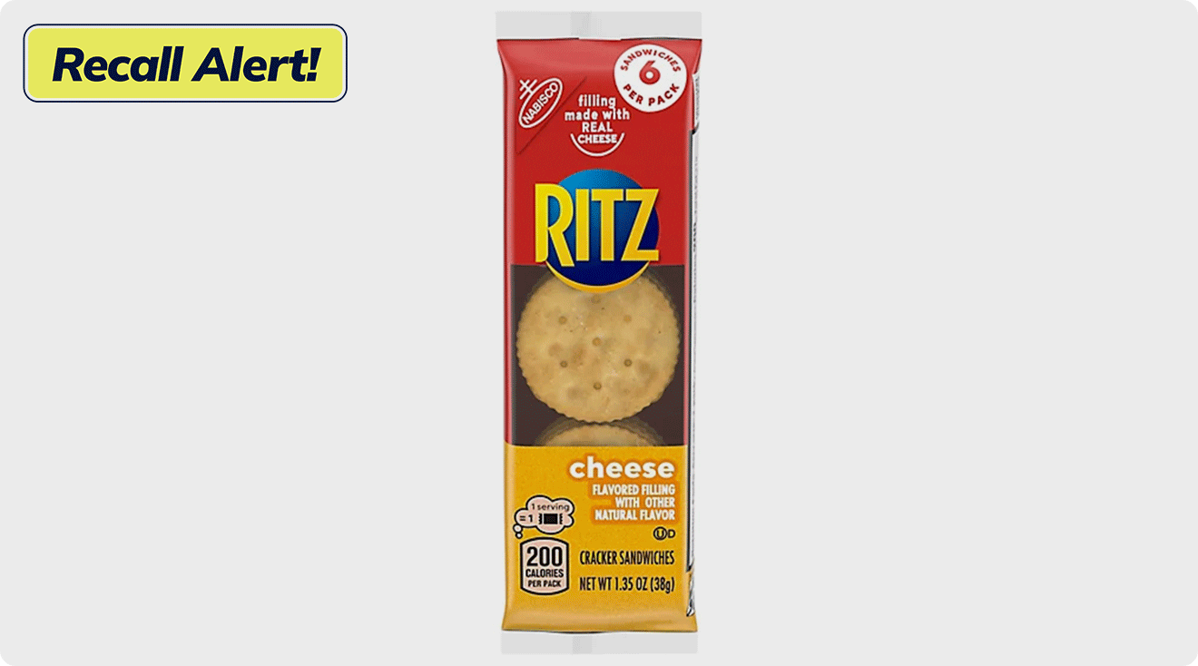 ritz cracker cheese and peanut butter crackers recall due to mislabeled products