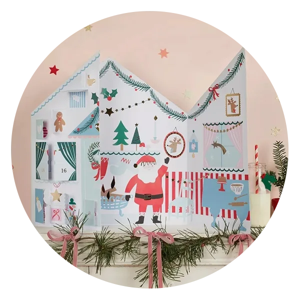 Meri Meri Santa’s Cabin Sticker Advent Calendar