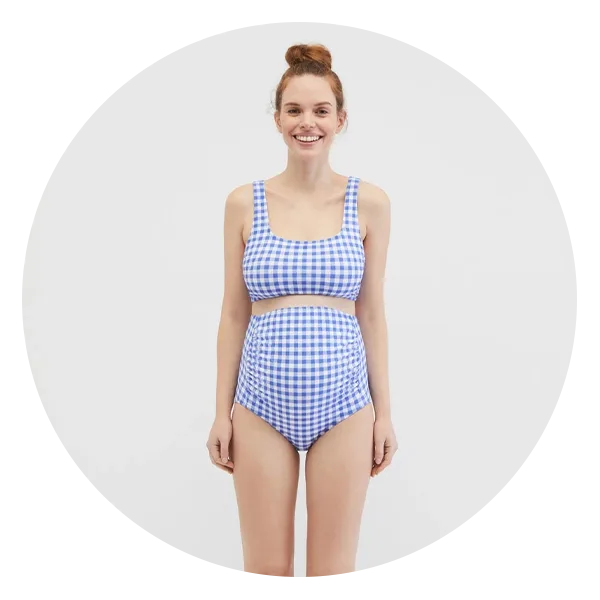 Modern Maternity Swimsuit One Piece With Side Tie Closure