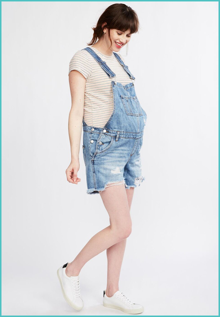 maternity overalls short