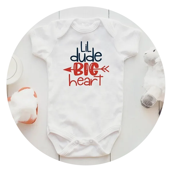 Kids Luxe Fashion Lil Dude Big Heart Onesie