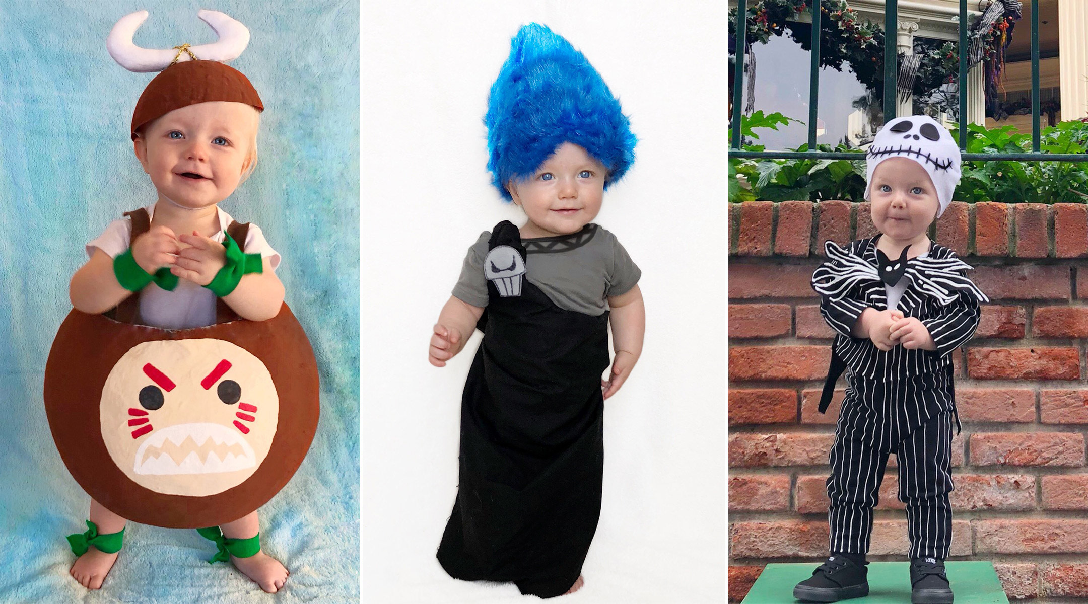 toddler dressed as different disney villains