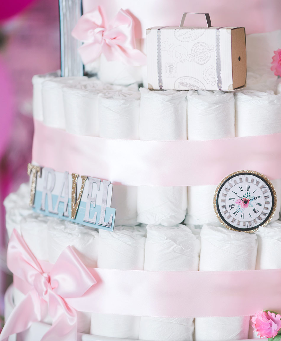 Diy diaper cake hot sale ideas for girl