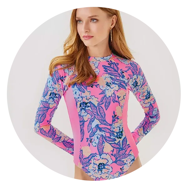 Lilly Pulitzer Multi Totally Koalafied Rashguard One-Piece Swimsuits
