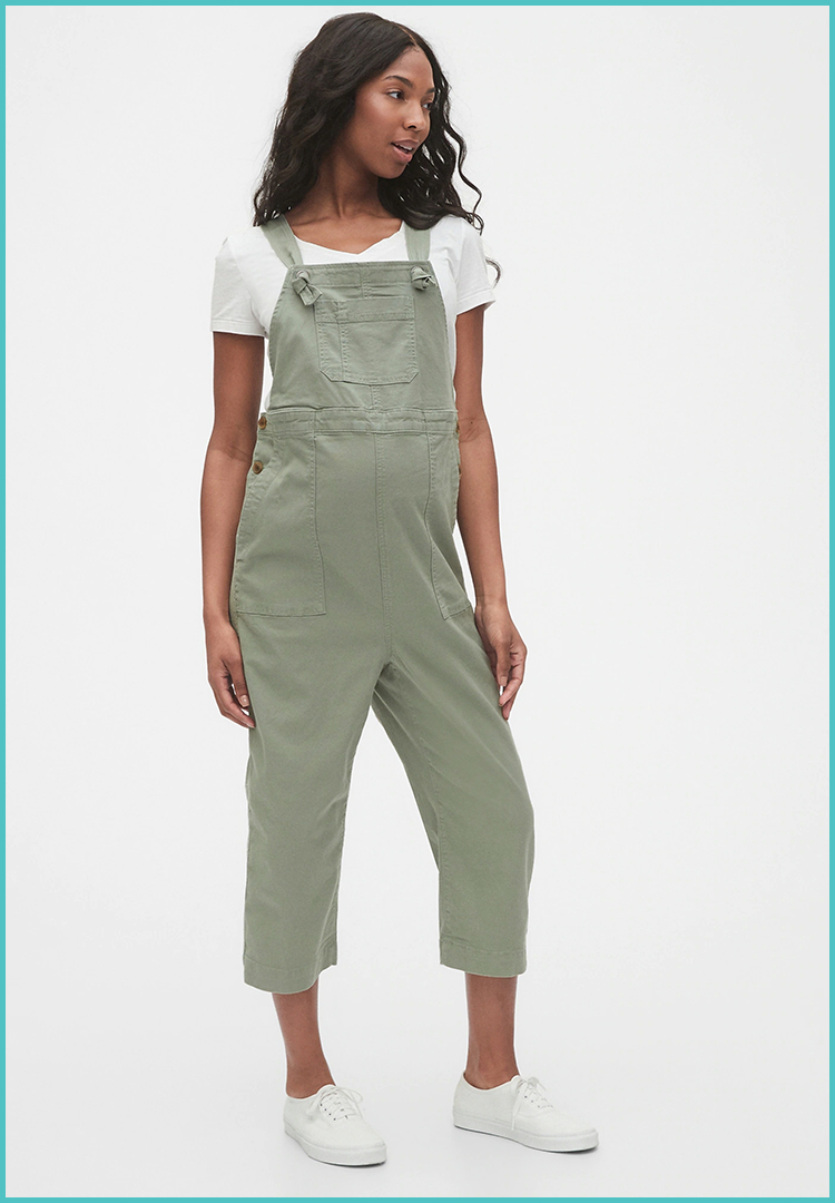 gap maternity overall shorts