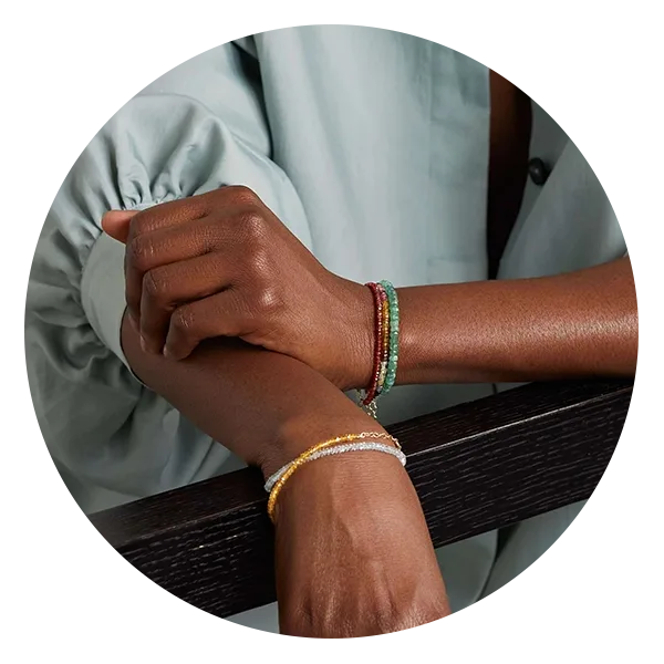 Jia Jia Birthstone 14-karat gold beaded bracelet