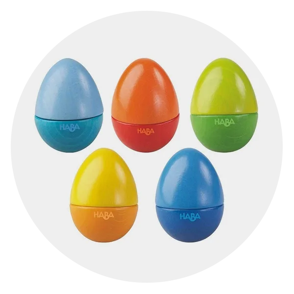 HABA Set of 5 Wooden Musical Eggs