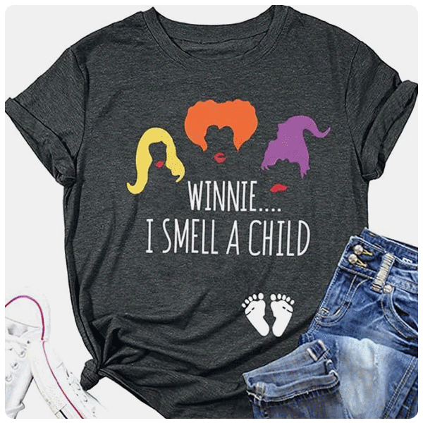 HEYO Halloween Pregnancy Shirt Sanderson Sister Witch