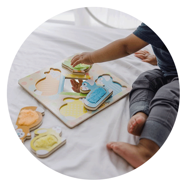 Melissa & Doug First Play Wooden Touch and Feel Puzzle