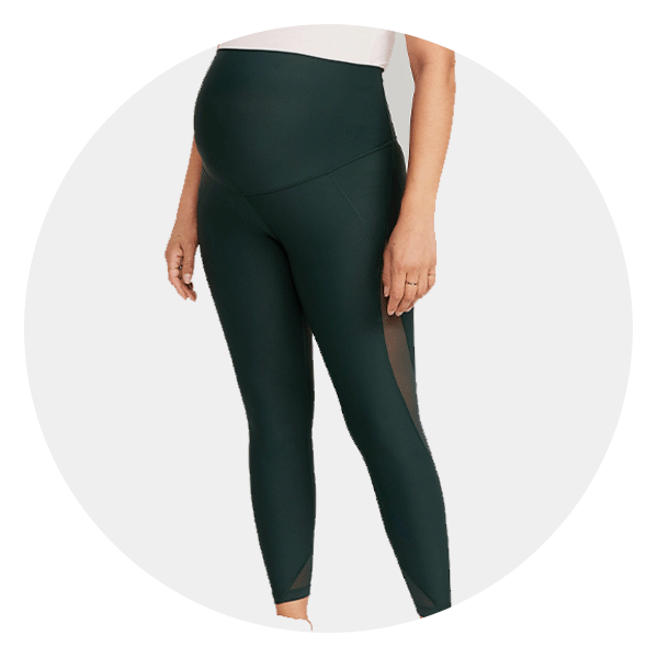 Women's Soft Maternity Solid Wide Waistband Leggings Yoga Active Wear With  Phone Pocket XL 