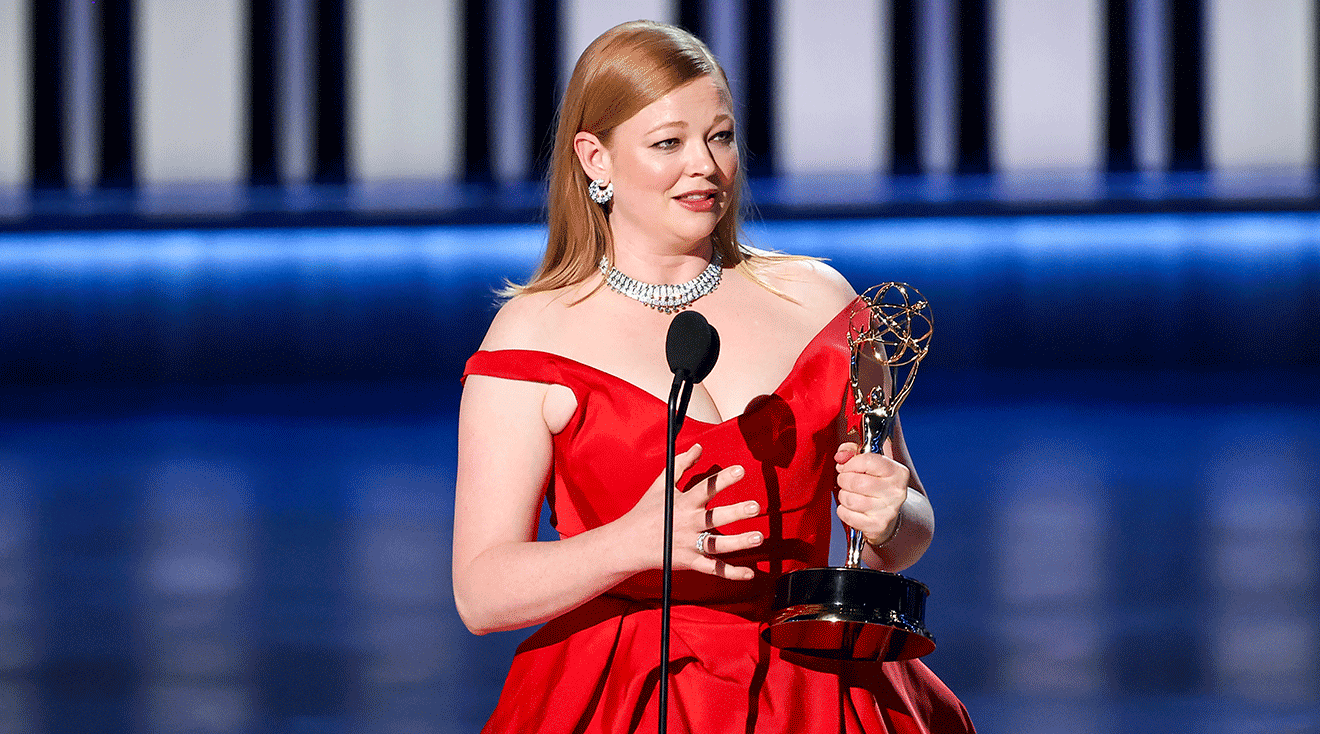 Sarah Snook accepts the Outstanding Lead Actress in a Drama Series award for “Succession” onstage during the 75th Primetime Emmy Awards at Peacock Theater on January 15, 2024 in Los Angeles, California.