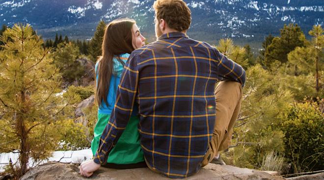 couples are having less sex, couple outdoors hiking