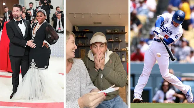 good news roundup tiktok pregnancy reveal serena williams is pregnant met gala and dad catches baseball while holding baby