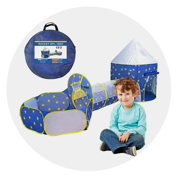 Hamilton 3-Pcs Indoor & Outdoor Play Tent Crawl Tunnel And Ball Pit