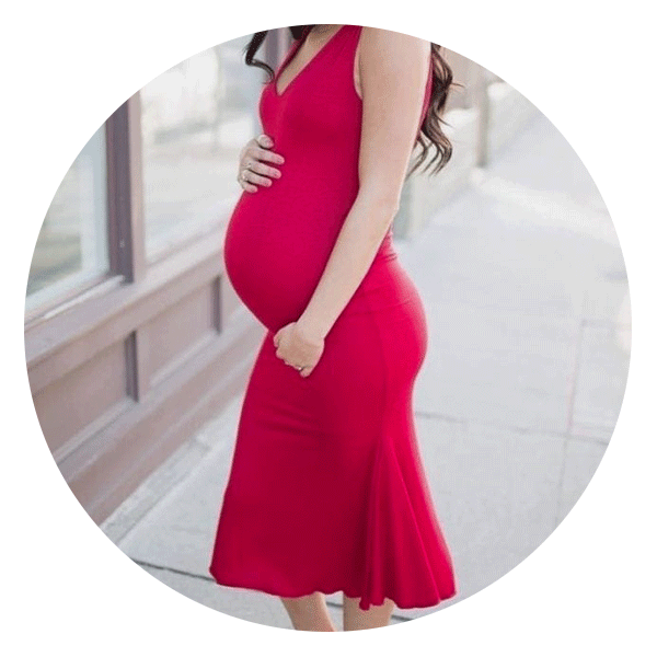 Sweetheart Tie Front Pregnancy Dress - Sexy Mama Maternity