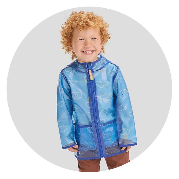 Hatley Baby Boys A-Line Raincoat, Color Changing Prehistoric Dinos