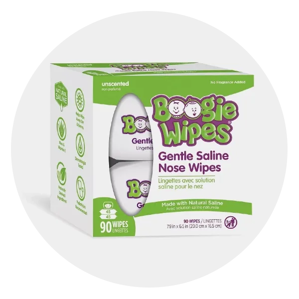 Boogie Wipes Unscented Saline Nose Wipes