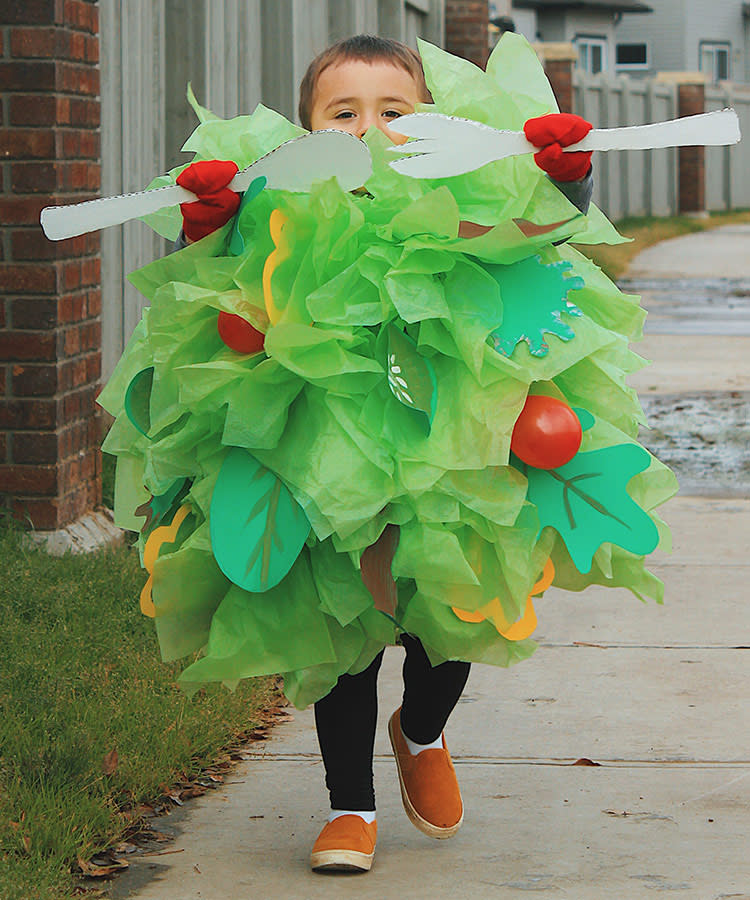 Mom S Genius Diy Costumes For Her Toddlers Cost Less Than 5 To Make Costume Toddler Salad