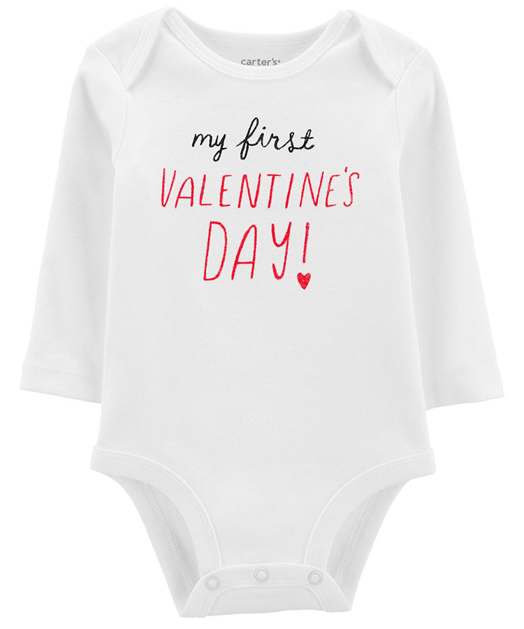 My First Valentines day Outfit Personalized First Valentines Gift Baby Boy My First Valentine's Outfit Boy Long Sleeve Baby Bodysuit