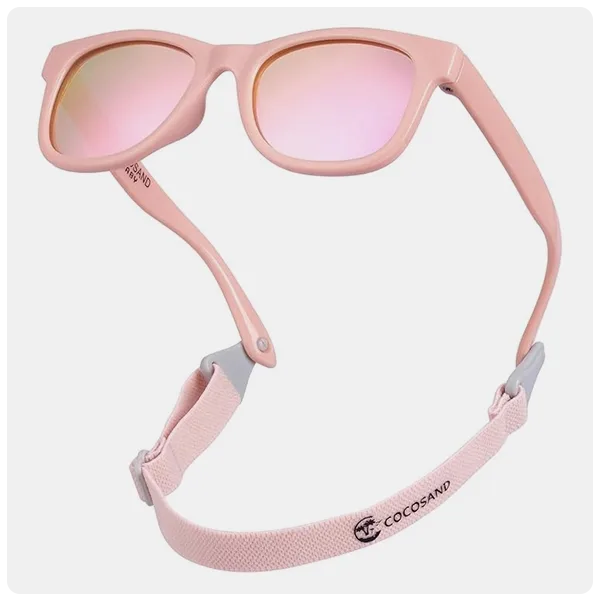 COCOSAND One-Piece Baby Sunglasses With Strap