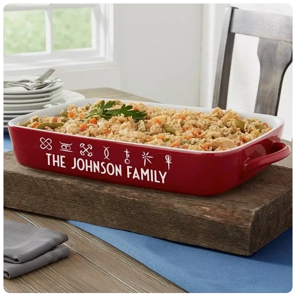 Kwanzaa Personalized Casserole Baking Dish