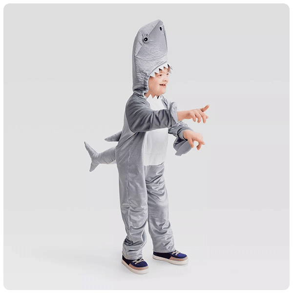 Hyde & EEK! Toddler Adaptive Shark Halloween Costume Jumpsuit