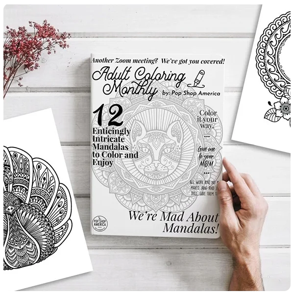 Pop Shop America Adult Coloring Monthly