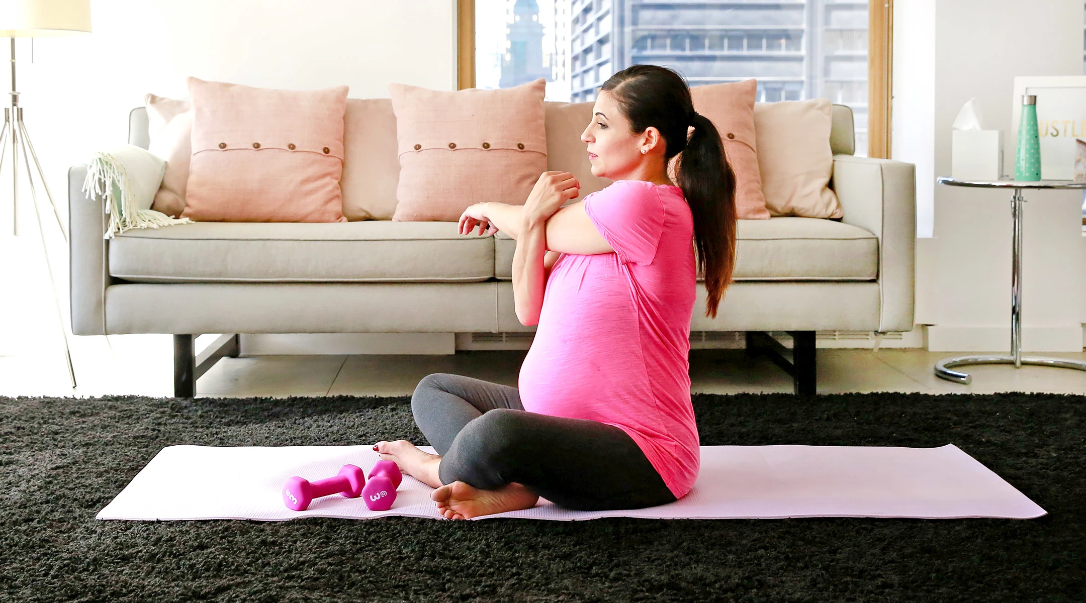 Woman exercising during pregnancy