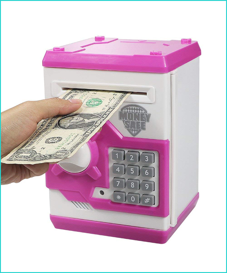 Red LittleStar Piggy Banks for Boys and Girls Cash Coin Can ATM Bank Electronic Coin Money Bank for Kids 