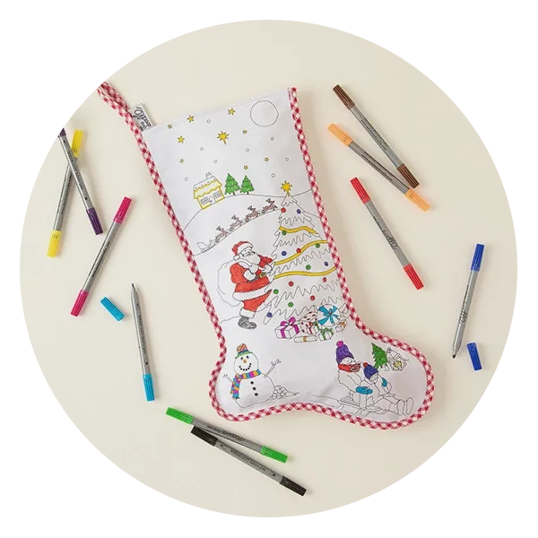 Uncommon Goods Color-in Christmas Wish Stocking