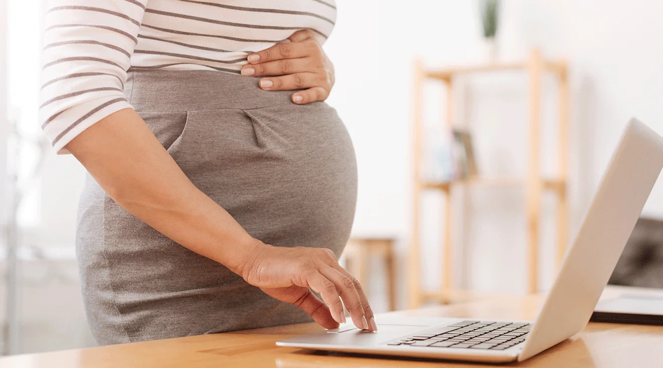 Stripe Long Sleeve Maternity/Nursing Top - Hello Baby