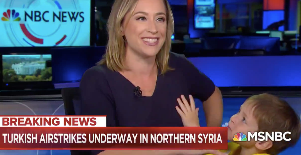 Watch This Toddler Hilariously Interrupt His Mom’s Live TV Segment Watch This Toddler Hilariously Interrupt His Mom’s Live TV Segment
