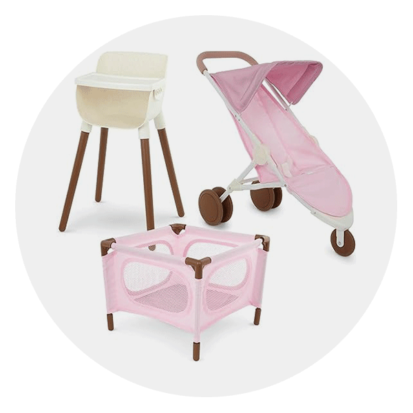 LullaBaby Baby Doll Accessory Bundle Nursery Care Set