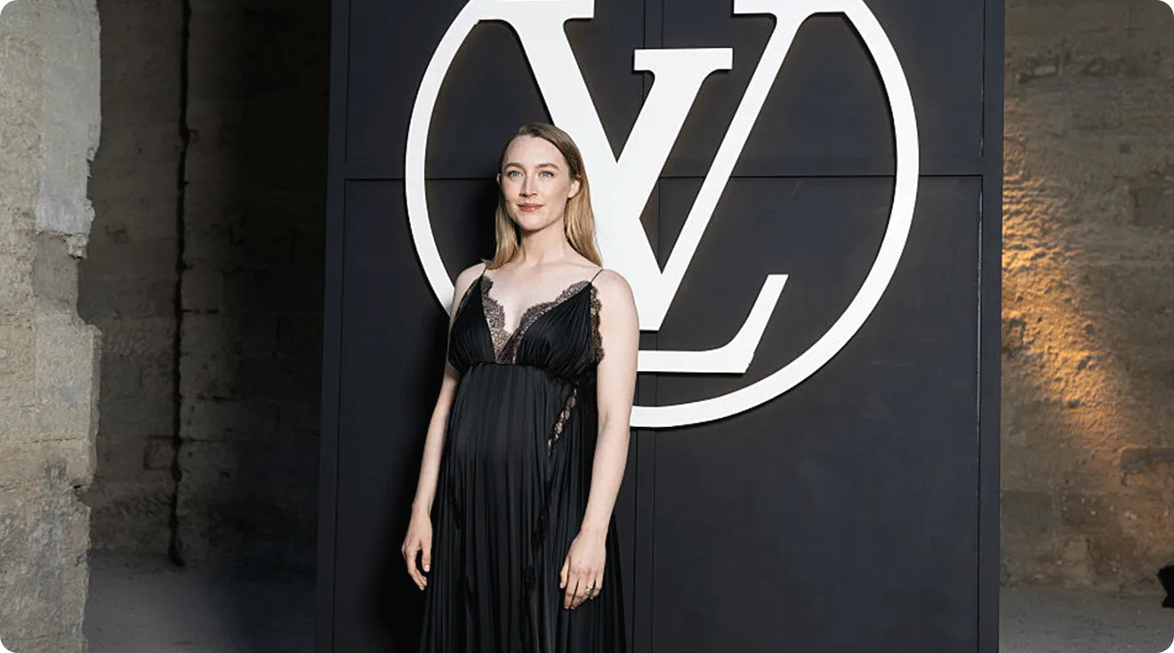 Saoirse Ronan attends the Louis Vuitton Cruise 2026 photocall at Palais Des Papes on May 22, 2025 in Avignon, France