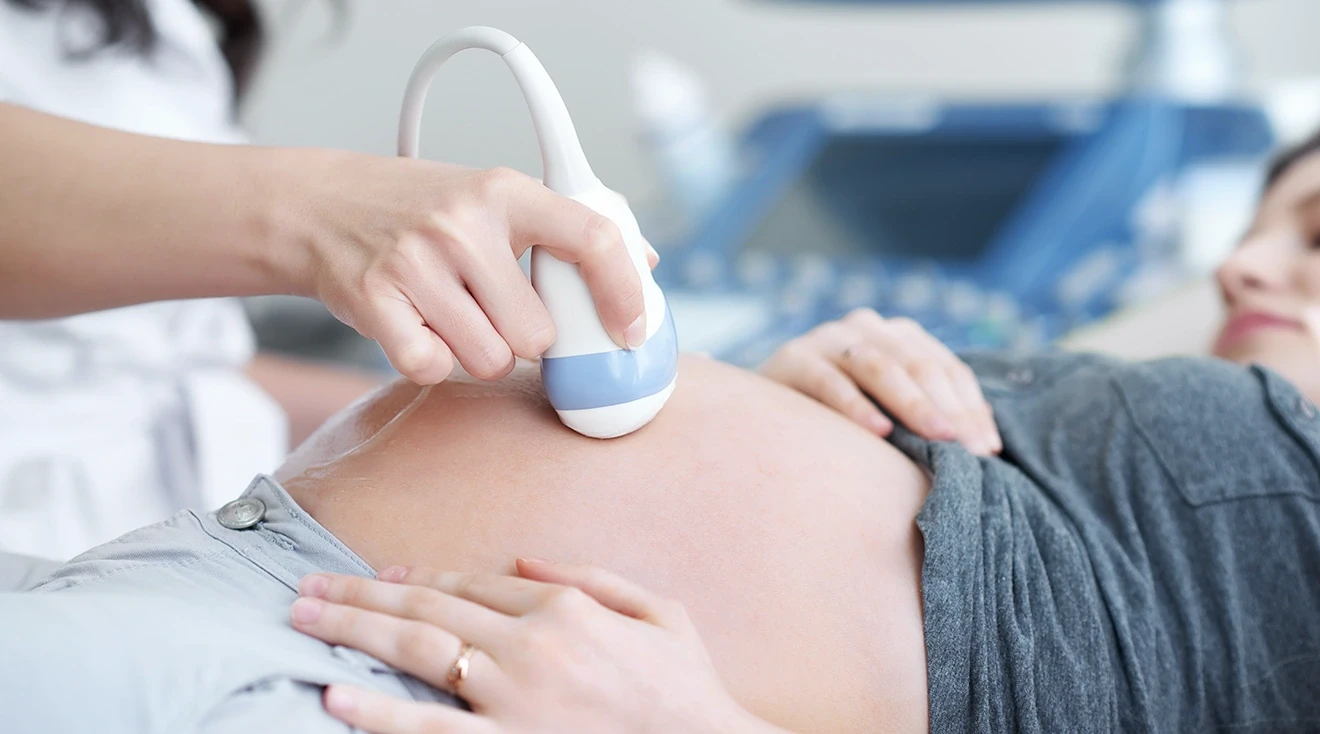 pregnant woman getting an ultrasound