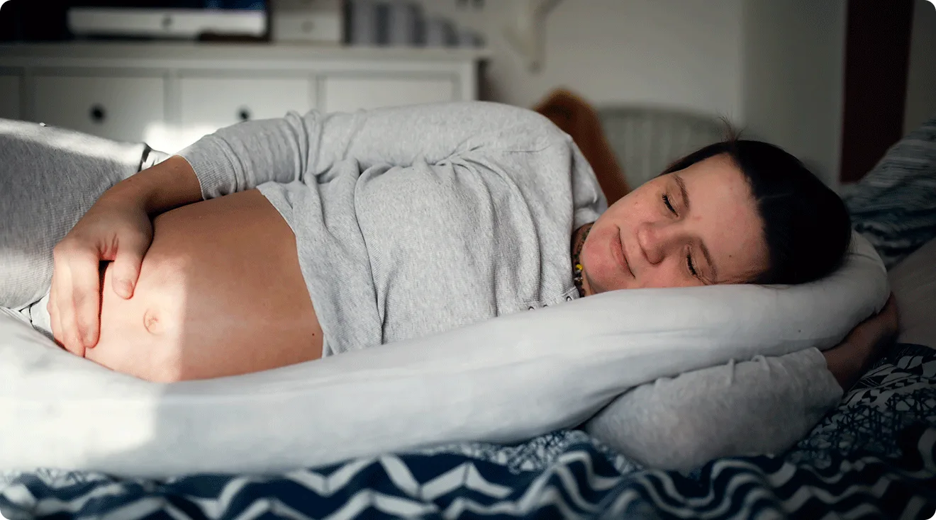 pregnant mother taking medicine