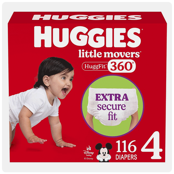 Huggies Little Movers HuggFit 360 Diapers