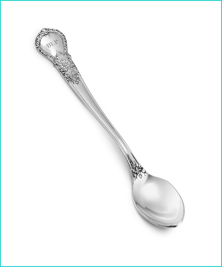 monogrammed baby spoon