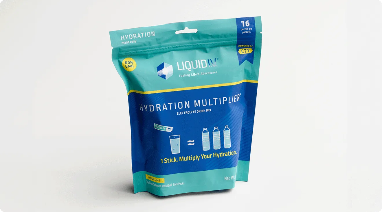 pack of liquid IV hydration multiplier supplement