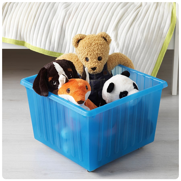 Ikea Vessa storage crate with casters