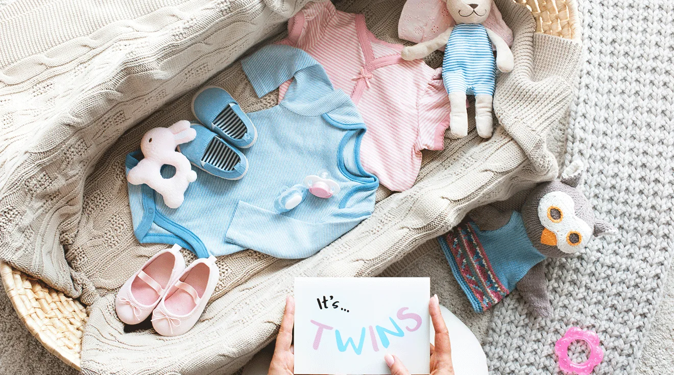 twin pregnancy announcement