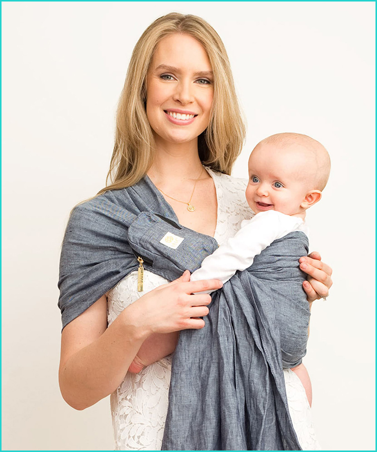 Natural Cotton Baby Sling Baby Holder Extra Comfortable for Easy Wearing Carrying of Newborn Infant Toddler and Ideal for Baby Registry ariarly Ring Sling Baby Carrier 