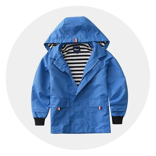 Hiheart Boys Girls Waterproof Hooded Jackets Cotton Lined Rain Jackets