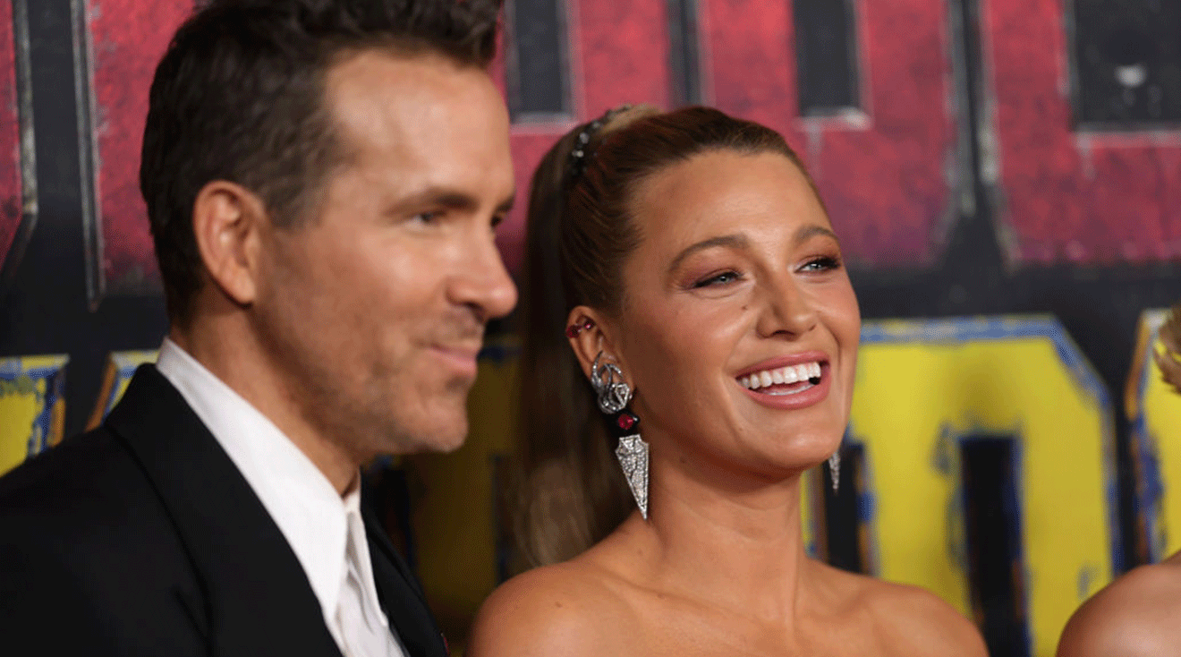 Ryan Reynolds and Blake Lively attend the "Deadpool & Wolverine" New York Premiere on July 22, 2024 in New York City.