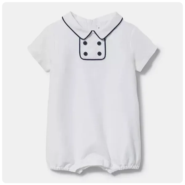 Janie and Jack Linen Collared One-Piece