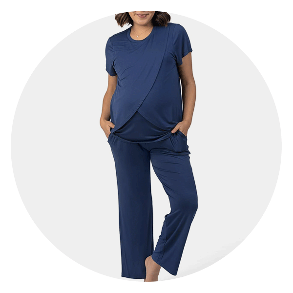 Soft & Breathable Modal Pajama Set, Lace Contrast Ruffle Hem Sleeve Loose  Tops & Pants, Women's Sleepwear & Loungewear