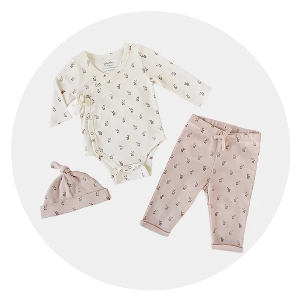 Hello World Personalized Baby Girl Outfit - Pink and Gray – Junie
